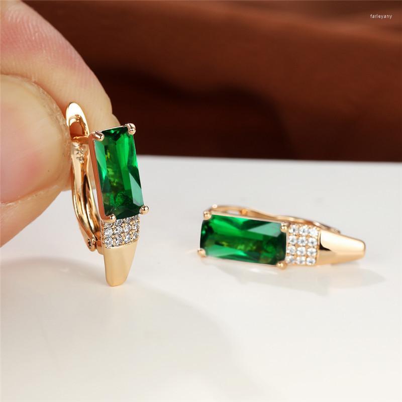 Hoop Earrings & Huggie Female Green Crystal Zircon Geometric Rectangle Stone Vintage Rose Gold Color Wedding For WomenHoop Farl22
Hoop Earrings & Huggie Female Green Crystal Zircon Geometric Rectangle Stone Vintage Rose Gold Color Wedding For WomenHoop Farl22