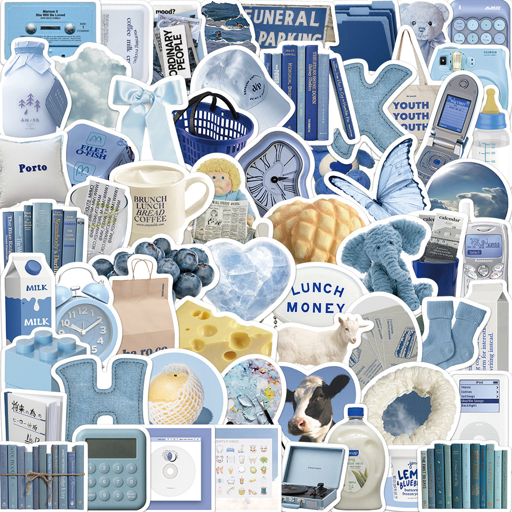 60Pcs Blue VSCO Stickers Car Bike Luggage Sticker Laptop Skateboard Motor Water Bottle Snowboard wall Decal Kids Gifts, Multi-color
60Pcs Blue VSCO Stickers Car Bike Luggage Sticker Laptop Skateboard Motor Water Bottle Snowboard wall Decal Kids Gifts, Multi-color