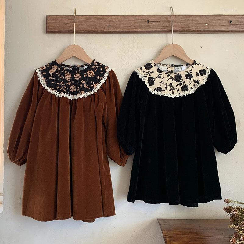 Girl Dresses Autumn Girls Baby Korean Version Children Clothing Stitching Collar Long-Sleeved Velvet Princess Dress Kids Clothes, Cz2522 brown
Girl Dresses Autumn Girls Baby Korean Version Children Clothing Stitching Collar Long-Sleeved Velvet Princess Dress Kids Clothes, Cz2522 brown