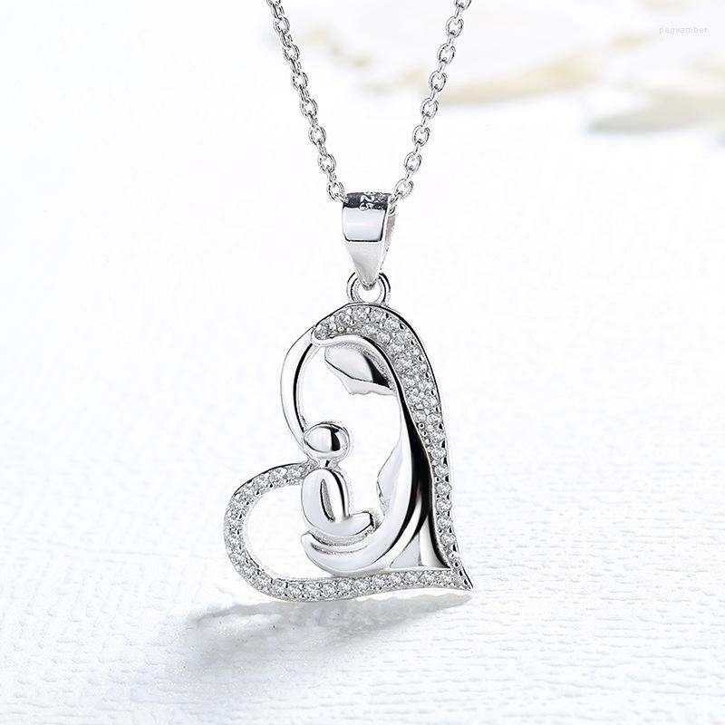 Chains Necklace For Women Silver 925 Sterling Mother And Child Heart Love Pendant Jewelry
Chains Necklace For Women Silver 925 Sterling Mother And Child Heart Love Pendant Jewelry
