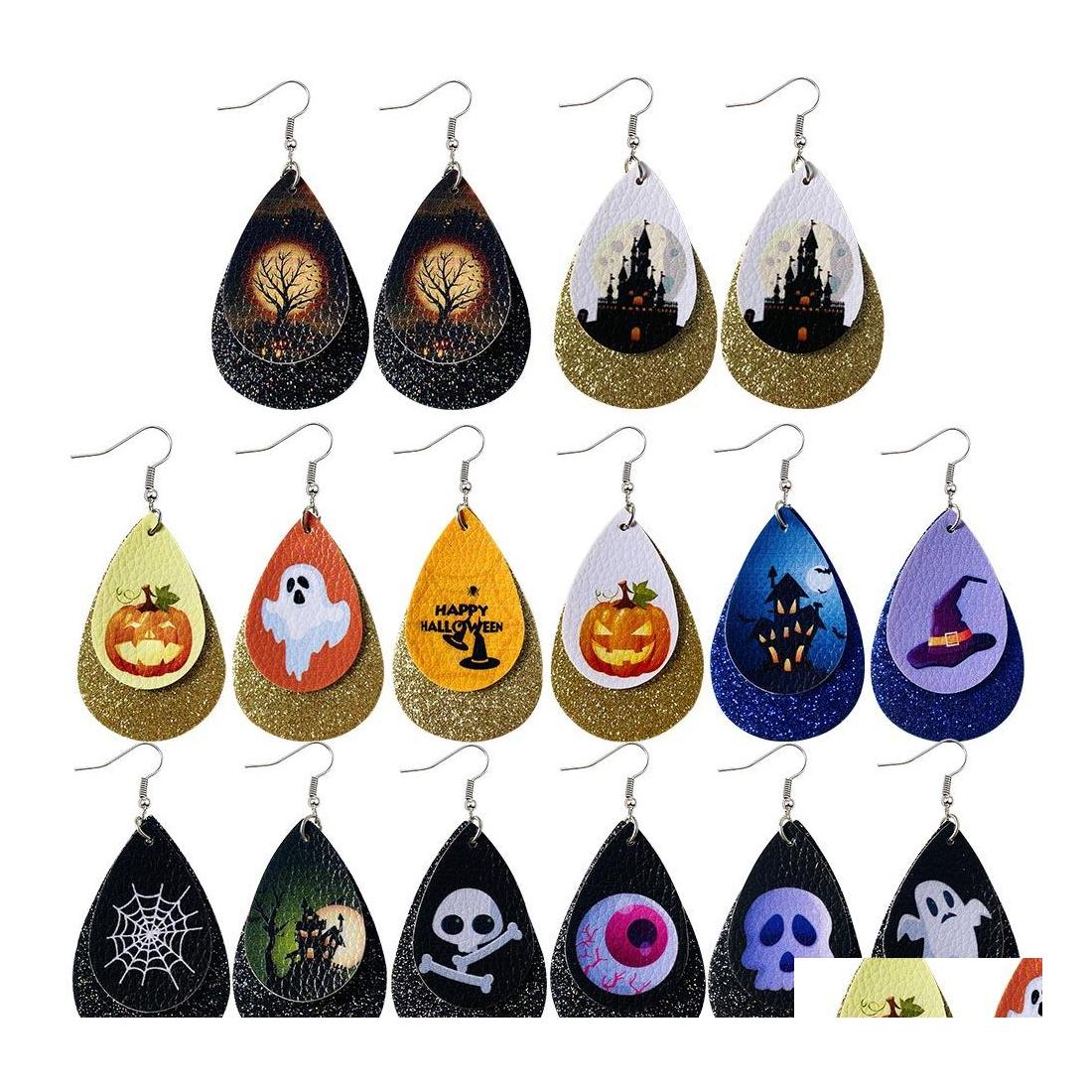 Charm Halloween Skl Leather Earrings For Women Pumpkin Print Drop Dangle Earring Wholesale Jewelry Delivery Otso3
Charm Halloween Skl Leather Earrings For Women Pumpkin Print Drop Dangle Earring Wholesale Jewelry Delivery Otso3