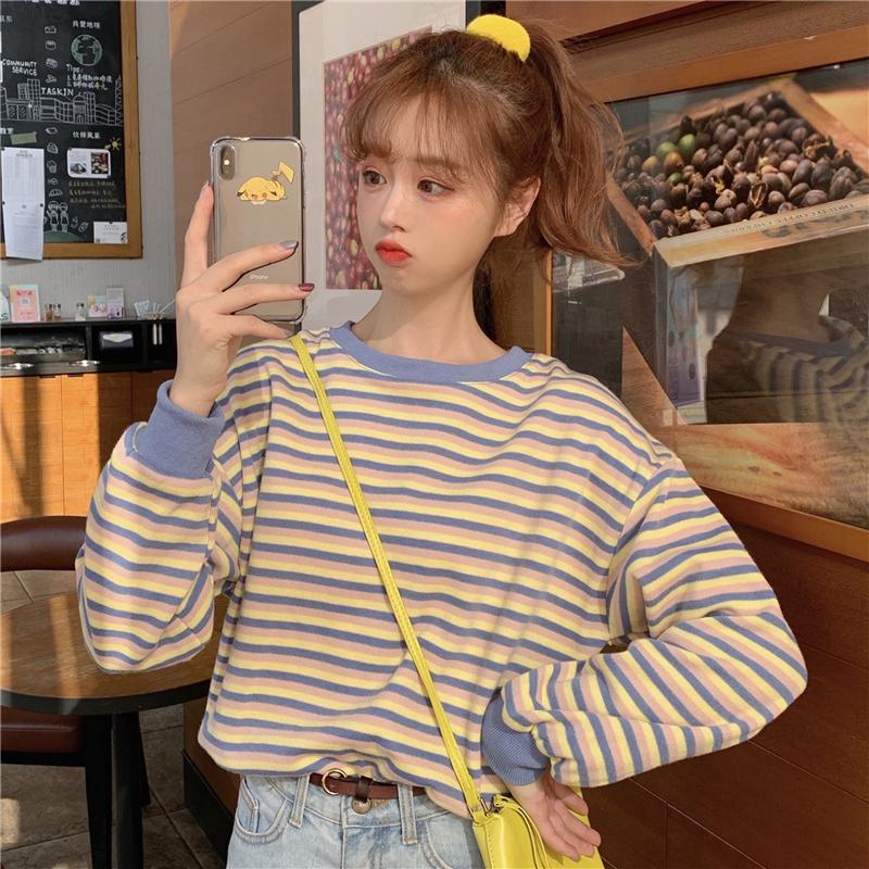 Women's Hoodies & Sweatshirts Korean Style Casual Full Pullovers O-neck Spring And Autumn Striped Trend Tops Clothing Fashion High Quality, Beige
Women's Hoodies & Sweatshirts Korean Style Casual Full Pullovers O-neck Spring And Autumn Striped Trend Tops Clothing Fashion High Quality, Beige