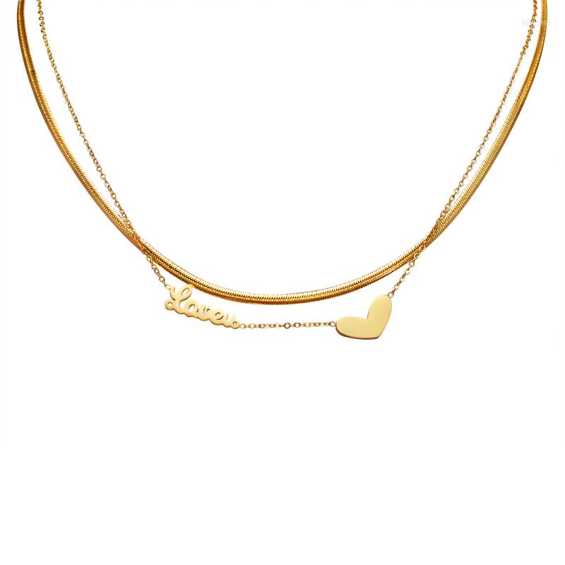 Choker Fashion Stainless Steel Heart Shape Double Layer Necklace Gold Color Women Girl Jewelry
Choker Fashion Stainless Steel Heart Shape Double Layer Necklace Gold Color Women Girl Jewelry