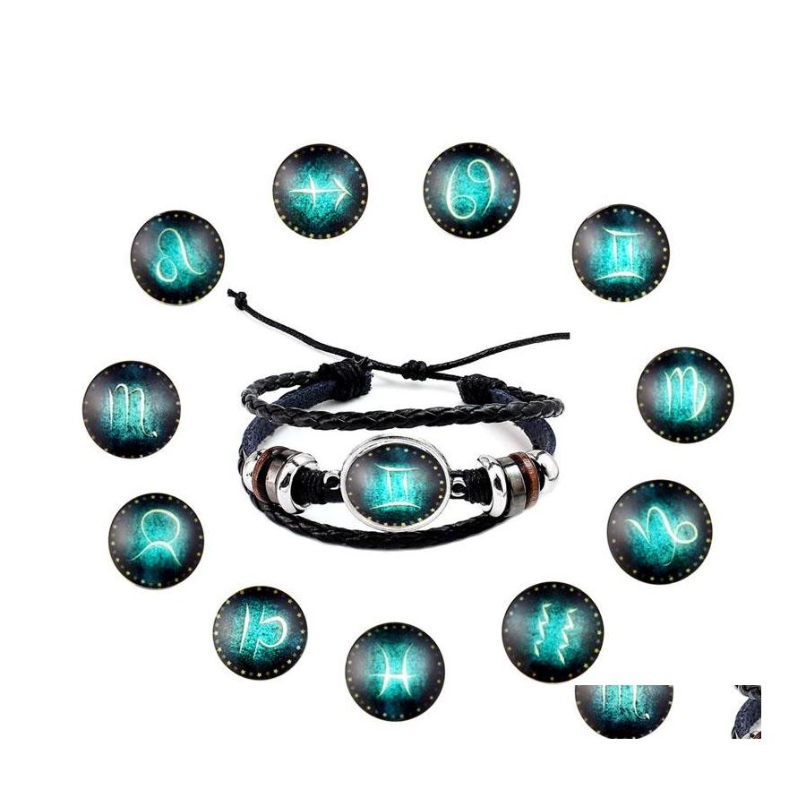 Link Chain Fashion Jewelry 12 Constellation Bracelet Men Women Vintage Sier Color Black Braided Adjustable Mtilayer Leather Bracele Ot90I
Link Chain Fashion Jewelry 12 Constellation Bracelet Men Women Vintage Sier Color Black Braided Adjustable Mtilayer Leather Bracele Ot90I