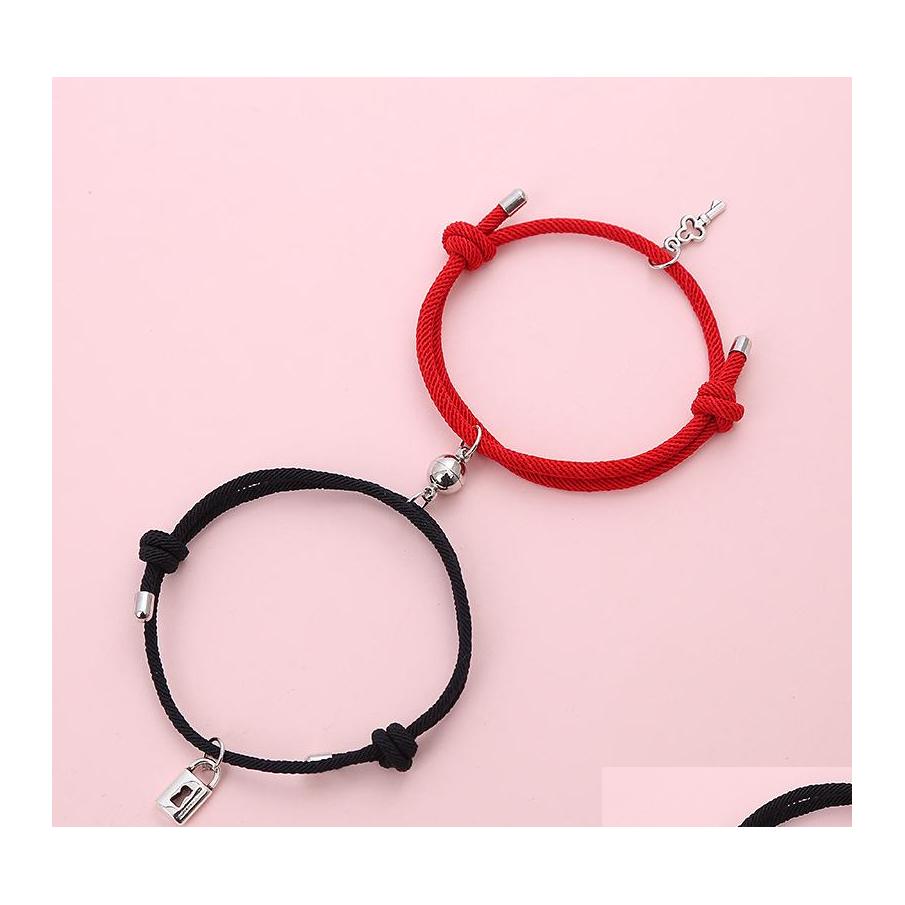 Charm Bracelets Magnetic Couples Love Lock Key Mutual Attraction Relationship Matching Friendship Rope Bracelet Jewelry Drop Delivery Otmdc
Charm Bracelets Magnetic Couples Love Lock Key Mutual Attraction Relationship Matching Friendship Rope Bracelet Jewelry Drop Delivery Otmdc