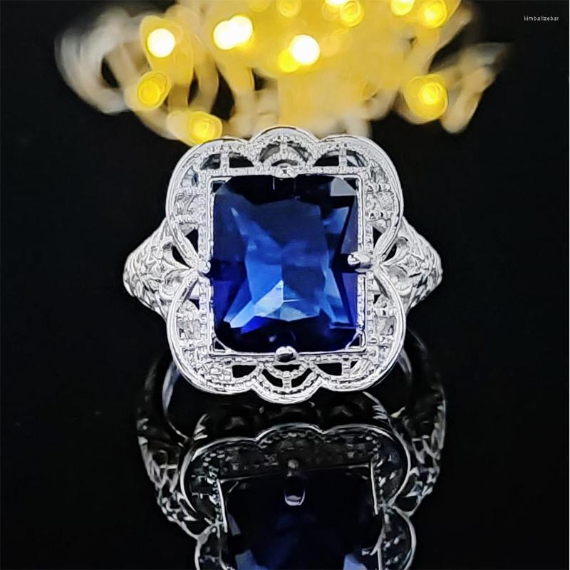 Wedding Rings 2023 Luxury Blue Princess Silver Color Engagement Ring For Women Lady Anniversary Gift Jewelry Bulk Sell Moonso R5076
Wedding Rings 2023 Luxury Blue Princess Silver Color Engagement Ring For Women Lady Anniversary Gift Jewelry Bulk Sell Moonso R5076