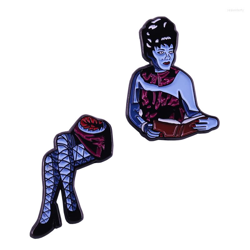 Brooches Beetlejuice Lady Badge Sets Supernatural Fans Punk Flair Accessory