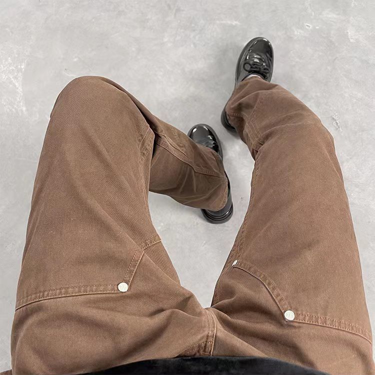 Mens Pants Women Jogger Loose Pocket Sweatpants Zipper Outdoor Sports Casual Trousers, Brown
Mens Pants Women Jogger Loose Pocket Sweatpants Zipper Outdoor Sports Casual Trousers, Brown