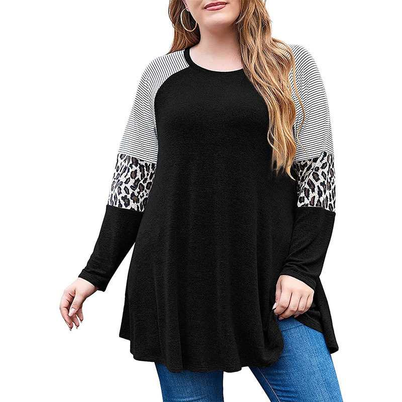 Women's Plus Size T-Shirt 6XL Plus Size Blouses Women Spring Autumn Striped Leopard Long Sleeve Patchwork Elegant Blouse Shirt Loose Oversized Ladies Tops 230203
Women's Plus Size T-Shirt 6XL Plus Size Blouses Women Spring Autumn Striped Leopard Long Sleeve Patchwork Elegant Blouse Shirt Loose Oversized Ladies Tops 230203