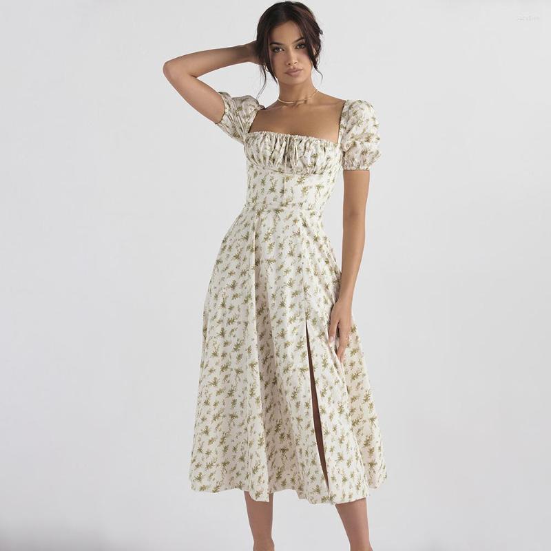 Party Dresses Summer Sweet Square Collar Print Split Women Casual Short Puff Sleeve Floral Beach Dress Sundress, Green
Party Dresses Summer Sweet Square Collar Print Split Women Casual Short Puff Sleeve Floral Beach Dress Sundress, Green