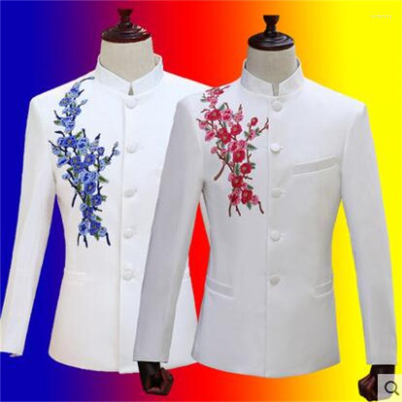 Men' Suits White Men Chinese Tunic Suit Set With Pants Mens Wedding Arrival Slim Singer Stage Formal Dress Men' Groom Pant, Blue
Men' Suits White Men Chinese Tunic Suit Set With Pants Mens Wedding Arrival Slim Singer Stage Formal Dress Men' Groom Pant, Blue