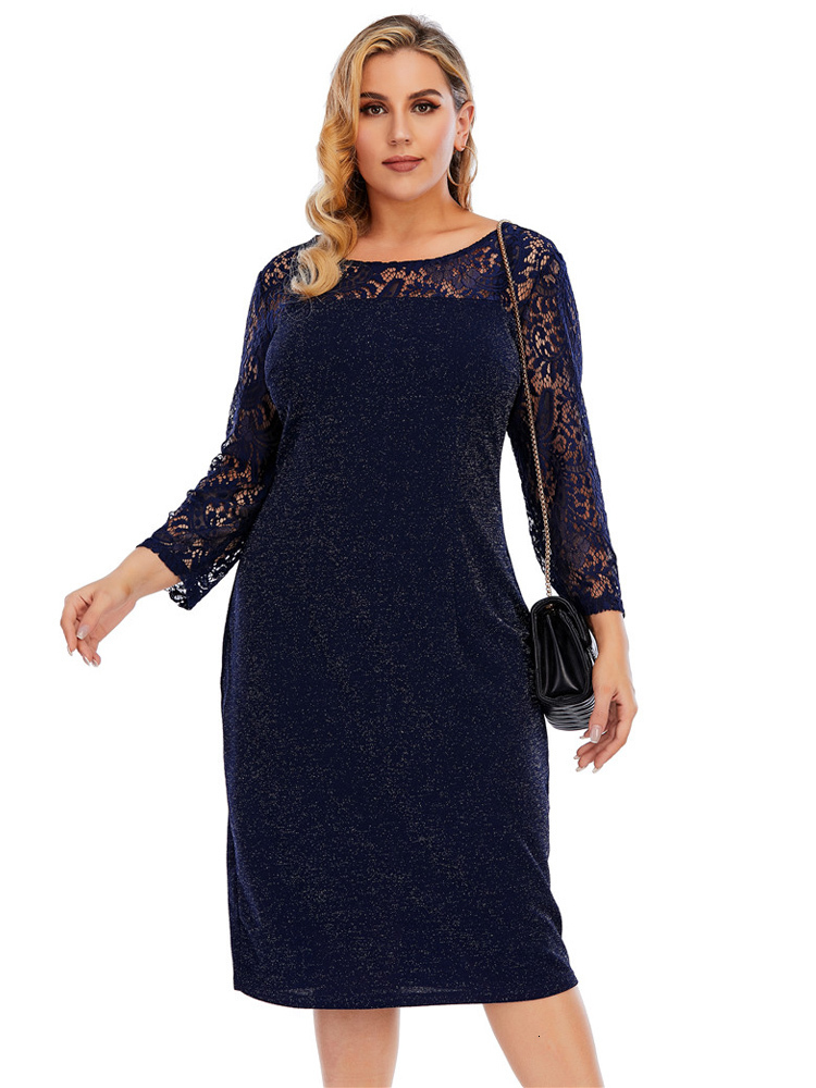 Plus size Dresses 5XL Party Dresses Women Spring Lace Hollow Out Long Sleeve Bright Bodycon Dress Wedding Evening Club Dress 230203, Navy blue
Plus size Dresses 5XL Party Dresses Women Spring Lace Hollow Out Long Sleeve Bright Bodycon Dress Wedding Evening Club Dress 230203, Navy blue