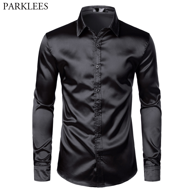 Men's Casual Shirts Black Satin Luxury Dress Silk Smooth Men Tuxedo Slim Fit Wedding Party Prom Chemise Homme 230202, Sliver
Men's Casual Shirts Black Satin Luxury Dress Silk Smooth Men Tuxedo Slim Fit Wedding Party Prom Chemise Homme 230202, Sliver