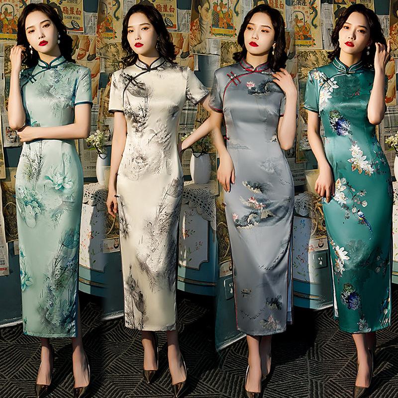 Ethnic Clothing Summer Women's Silk Cheongsam Retro Chinese Style Commuter Long Elegant High-end 2023Ethnic
Ethnic Clothing Summer Women's Silk Cheongsam Retro Chinese Style Commuter Long Elegant High-end 2023Ethnic