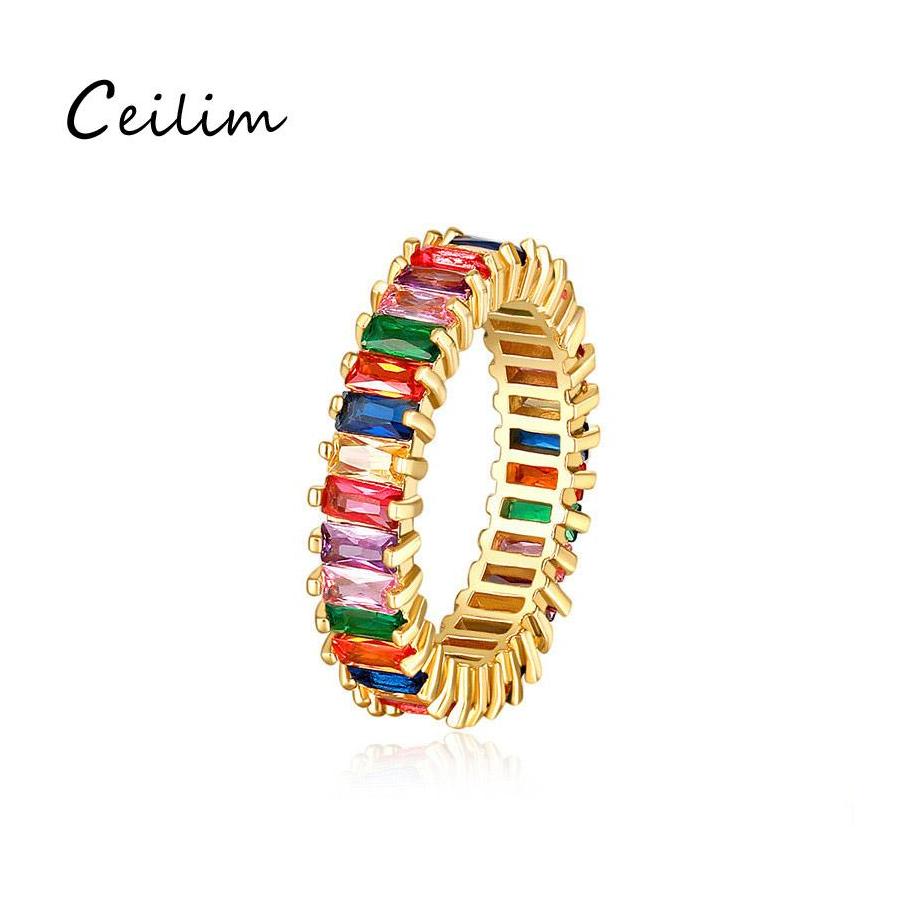 Cluster Rings Gold Filled Rainbow Square Engagement Ring For Women Colorf Cubic Zirconia Cz Eternity Band Fashion Wedding Party Jewe Otril
Cluster Rings Gold Filled Rainbow Square Engagement Ring For Women Colorf Cubic Zirconia Cz Eternity Band Fashion Wedding Party Jewe Otril