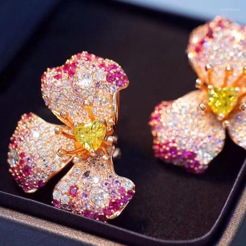 Stud Earrings Flower For Women Girl Fine Jewelry 925Sterling Silver With Cubin Zircon Romantic As Female Gift
Stud Earrings Flower For Women Girl Fine Jewelry 925Sterling Silver With Cubin Zircon Romantic As Female Gift
