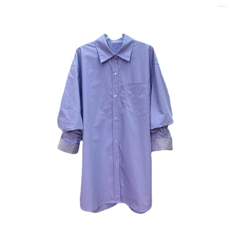 Women' Blouses 22 Spring French Style Diamonds Women Blouse Loose Shirt Casual Top Long Sleeve Lady Shirts Coat, Blue
Women' Blouses 22 Spring French Style Diamonds Women Blouse Loose Shirt Casual Top Long Sleeve Lady Shirts Coat, Blue