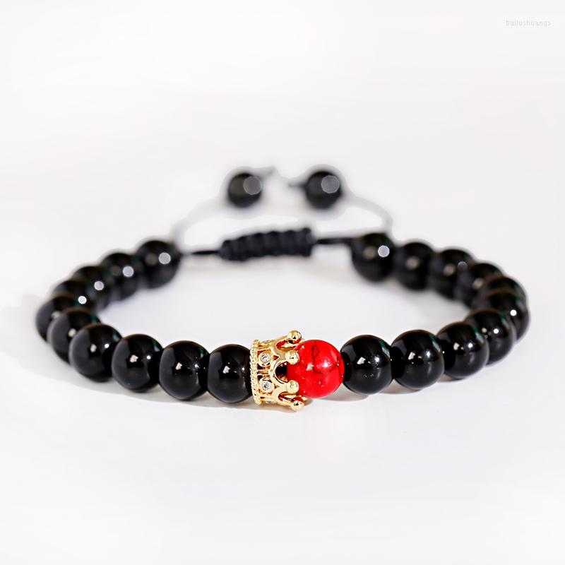 Strand Charm Couple Bracelet For Men Gold Color Crown Women's Bracelets Natural Stone Beads Wristband Gifts Friends
Strand Charm Couple Bracelet For Men Gold Color Crown Women's Bracelets Natural Stone Beads Wristband Gifts Friends