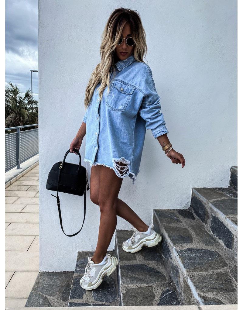 Women' Jackets Retro Tassel Ripped Denim Women Fashion Lapel Mid-Length Jean Tops Spring Autumn Loose Casual Thin Single Breasted CoatsWome, Black
Women' Jackets Retro Tassel Ripped Denim Women Fashion Lapel Mid-Length Jean Tops Spring Autumn Loose Casual Thin Single Breasted CoatsWome, Black