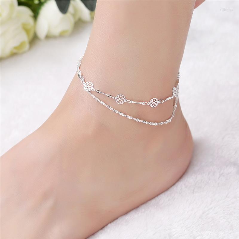 Anklets Real Silver Color Anklet For Women Jewelry Elegant Flower Ankle Barcelets Foot Gift CB165
Anklets Real Silver Color Anklet For Women Jewelry Elegant Flower Ankle Barcelets Foot Gift CB165