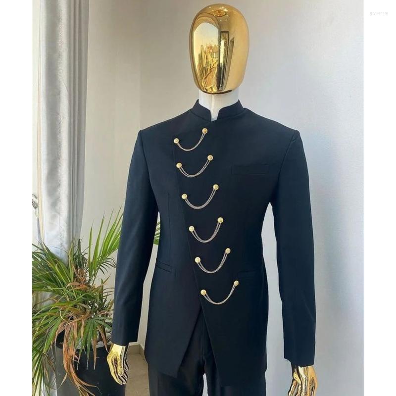 Men' Suits Full Men' Blazersets Black Stand Collor Double Breasted Novelty Latest Design Elegant Homme Ternos Formal Clothes 2 Piece, Yellow
Men' Suits Full Men' Blazersets Black Stand Collor Double Breasted Novelty Latest Design Elegant Homme Ternos Formal Clothes 2 Piece, Yellow