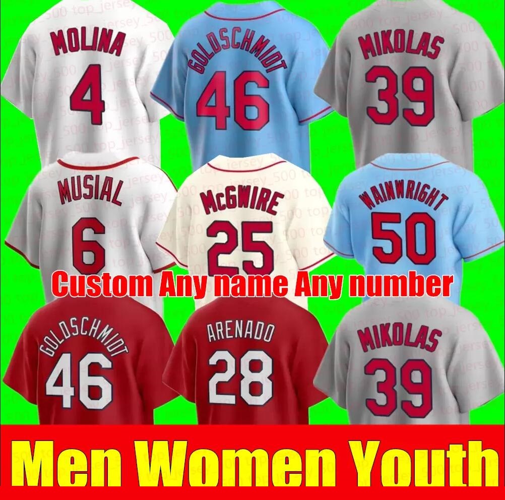 2023 S-4XL Custom Men Women Youth Jersey 46 PAUL GOLDSCHMIDT 28 NOLAN ARENADO 4 YADIER MOLINA CARDINALS Willson Contreras Albert Pujols Baseball Jerseys
2023 S-4XL Custom Men Women Youth Jersey 46 PAUL GOLDSCHMIDT 28 NOLAN ARENADO 4 YADIER MOLINA CARDINALS Willson Contreras Albert Pujols Baseball Jerseys