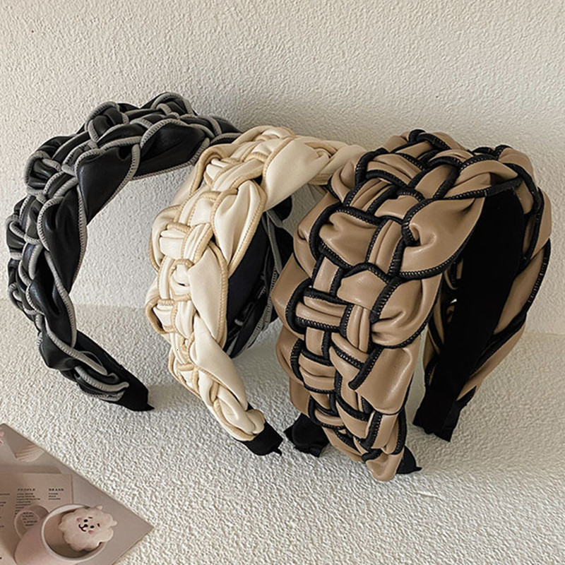 Headbands Winter Imitation Leather Woven Wide Side Headband Fashion Hair Accessories Women Trend Casual Plaid Bands band Girl 230202
Headbands Winter Imitation Leather Woven Wide Side Headband Fashion Hair Accessories Women Trend Casual Plaid Bands band Girl 230202
