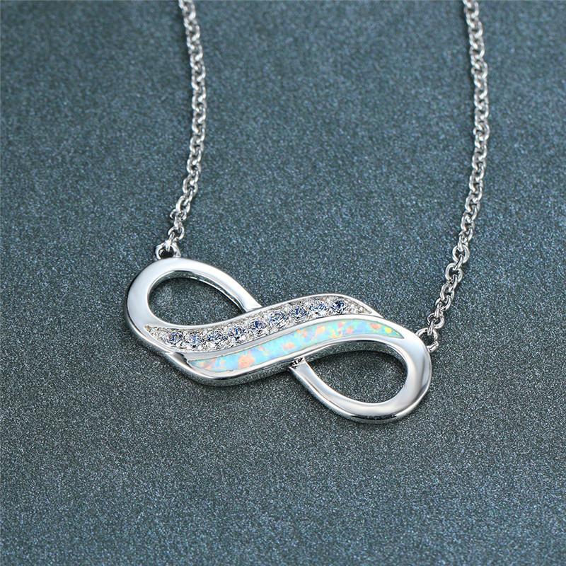 Pendant Necklaces Boho Female Blue White Opal Necklace Charm Silver Color Chain For Women Cute Infinity Wedding NecklacePendant
Pendant Necklaces Boho Female Blue White Opal Necklace Charm Silver Color Chain For Women Cute Infinity Wedding NecklacePendant