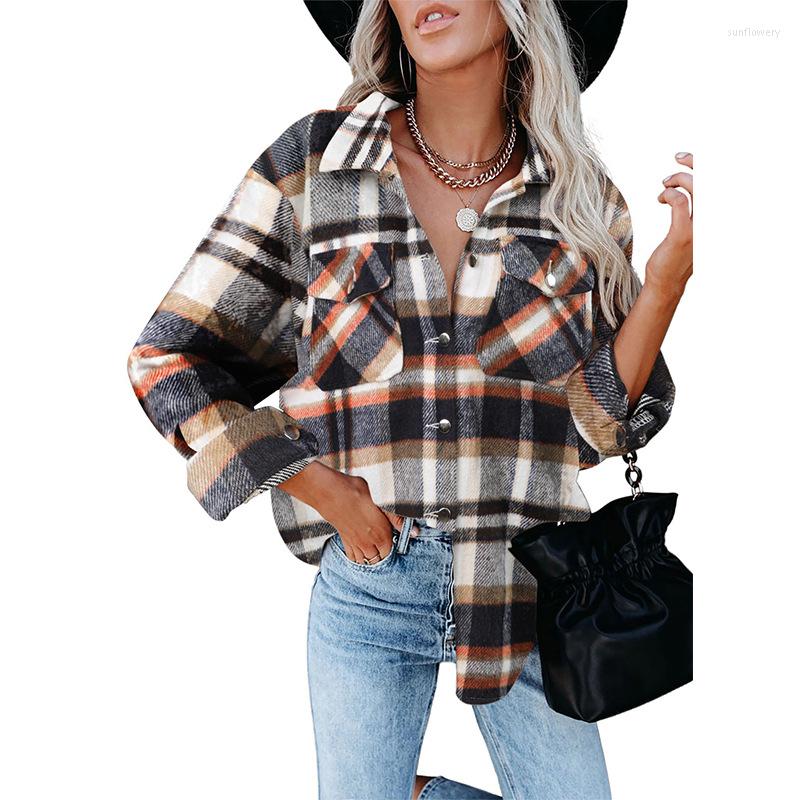 Women' Jackets Spring Autumn Fashion Plaid Flannel Women Cardigan Single Breasted Lapel Casual Long Sleeve Loose Shirts Tops Coats
Women' Jackets Spring Autumn Fashion Plaid Flannel Women Cardigan Single Breasted Lapel Casual Long Sleeve Loose Shirts Tops Coats