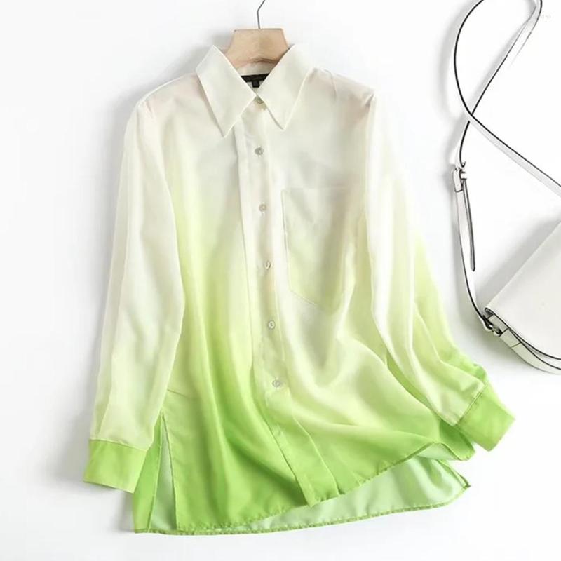 Women' Blouses Maxdutti England Style Fashion Blouse 2023 Elegant Green Gradient Loose Chiffon Shirt Casual Women Tops
Women' Blouses Maxdutti England Style Fashion Blouse 2023 Elegant Green Gradient Loose Chiffon Shirt Casual Women Tops
