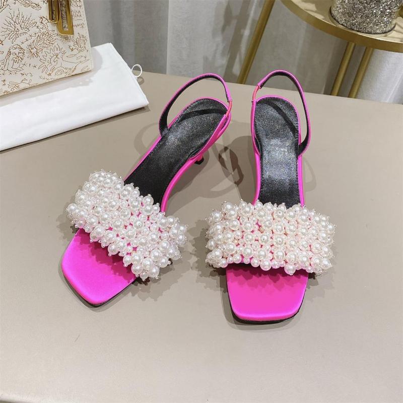 Sandals 2023 Spring Summer Women Square Toe Shoes Slip-On Genuine Leather Silk Pearl High Heels Sapato Feminino, Picture shown
Sandals 2023 Spring Summer Women Square Toe Shoes Slip-On Genuine Leather Silk Pearl High Heels Sapato Feminino, Picture shown