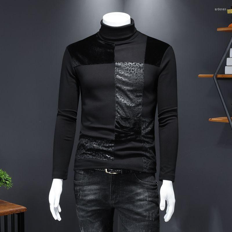 Men's T Shirts High Quality Black Gray Men Clothing Korean Splicing Leopard Print Velvet Sweatshirt Thickened Turtleneck
Men's T Shirts High Quality Black Gray Men Clothing Korean Splicing Leopard Print Velvet Sweatshirt Thickened Turtleneck