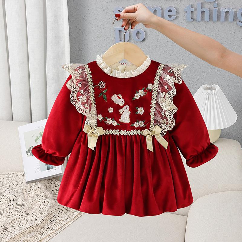 Girl Dresses Winter Dress Embroidery Velvet Princess Kids Clothes Children Costumes Spring Party Christmas For Years 0-4Y, Red
Girl Dresses Winter Dress Embroidery Velvet Princess Kids Clothes Children Costumes Spring Party Christmas For Years 0-4Y, Red