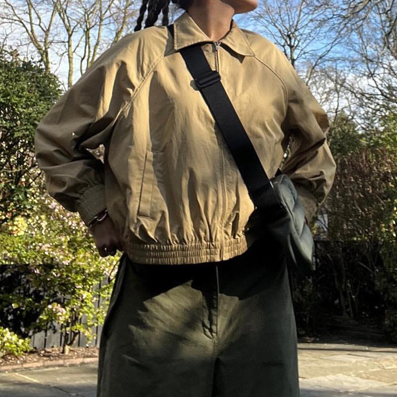 Women' Jackets Women Casual Loose Autumn Winter Coat Streetwear Khaki Zip-up Cargo Jacket Turn Down Collar Windbreaker Outfit
Women' Jackets Women Casual Loose Autumn Winter Coat Streetwear Khaki Zip-up Cargo Jacket Turn Down Collar Windbreaker Outfit