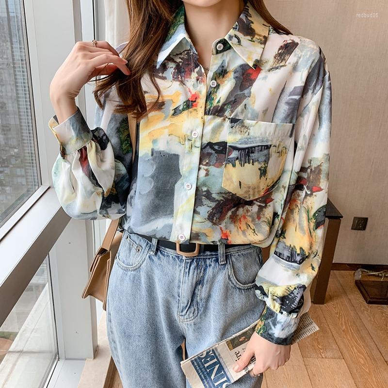 Women's Blouses Fashion Oil Printing Ladies Shirts Casual Loose Women's 2023 Spring Autumn Long Sleeve Tops Blusas Mujer, Multi
Women's Blouses Fashion Oil Printing Ladies Shirts Casual Loose Women's 2023 Spring Autumn Long Sleeve Tops Blusas Mujer, Multi