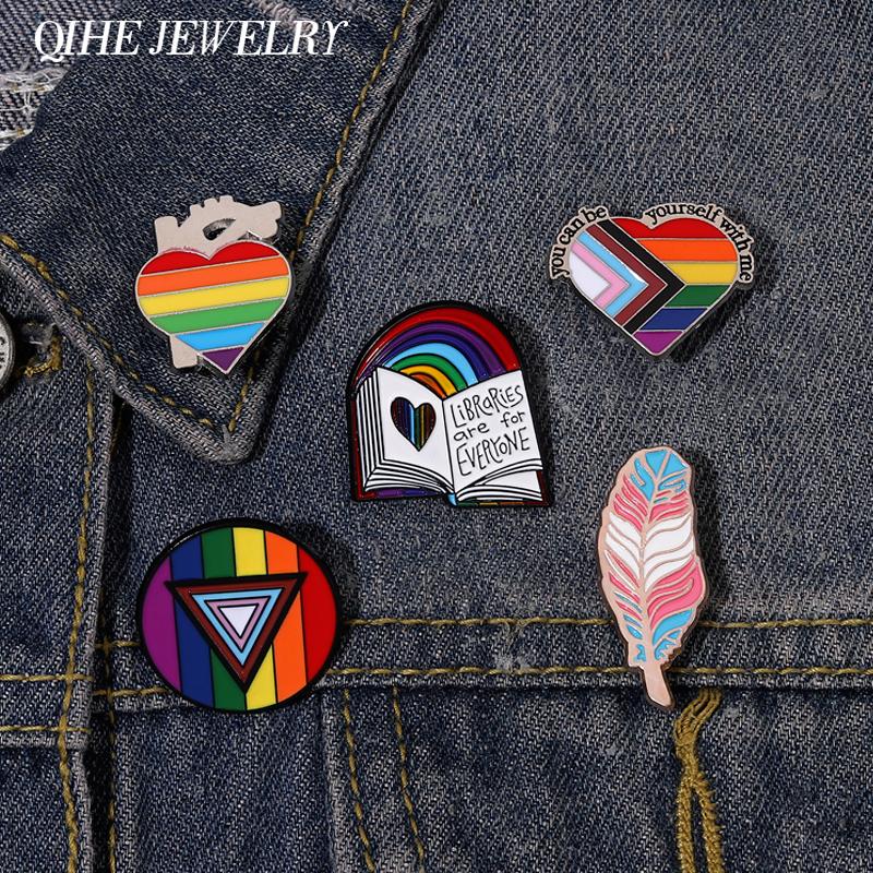 LGBT Rainbow Enamel Pin Heart Cat Feather Brooch Tooth Sweater Badge Lapel Backpack Accessories Friendship Women Jewelry Gift
LGBT Rainbow Enamel Pin Heart Cat Feather Brooch Tooth Sweater Badge Lapel Backpack Accessories Friendship Women Jewelry Gift