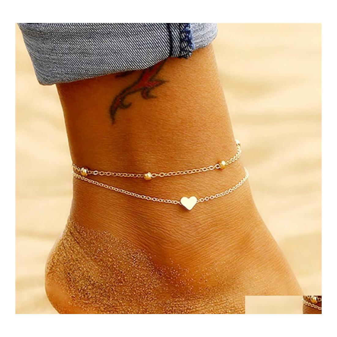 Link Chain Heart Charm Bead Ankle Bracelet Summer Beach Dainty Stainless Steel Layered Beaded Bracelets Anklet Drop Delivery Jewelry Otkra
Link Chain Heart Charm Bead Ankle Bracelet Summer Beach Dainty Stainless Steel Layered Beaded Bracelets Anklet Drop Delivery Jewelry Otkra