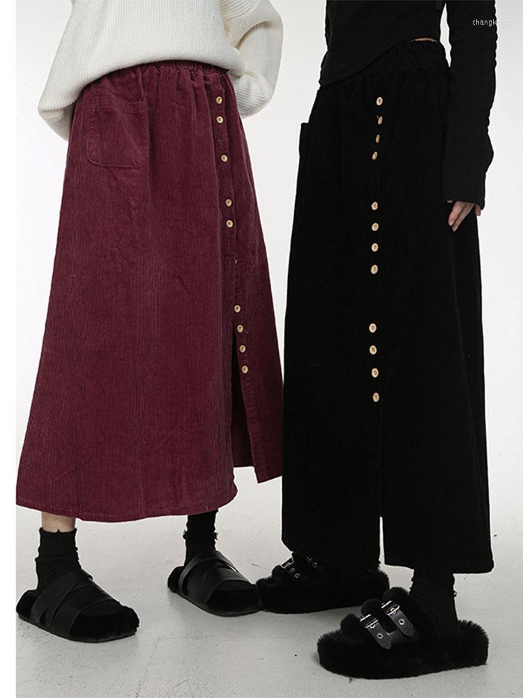 Skirts Women Corduroy Skirt Vintage Harajuku Casual Elegant A-line Long Female Autumn Winter High Waisted Solid Color Split, Black
Skirts Women Corduroy Skirt Vintage Harajuku Casual Elegant A-line Long Female Autumn Winter High Waisted Solid Color Split, Black