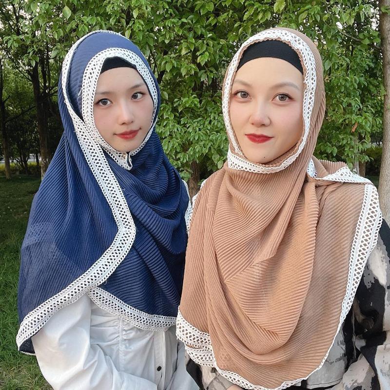 Ethnic Clothing Luxury Muslim Pleated Lace Hijab Cotton Scarf Soft Crinkle Arab Shawl Wraps Headband Malaysian Scarves Foulard Femme
Ethnic Clothing Luxury Muslim Pleated Lace Hijab Cotton Scarf Soft Crinkle Arab Shawl Wraps Headband Malaysian Scarves Foulard Femme