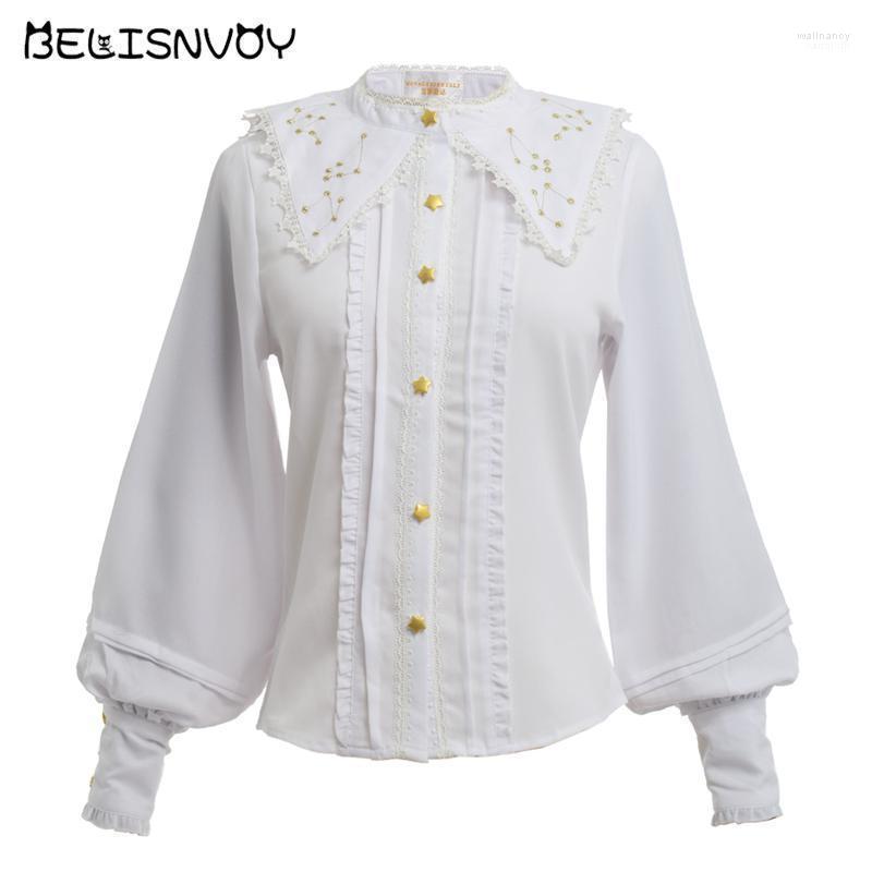 Women' Blouses & Shirts White Lolita Blouse Women Fairy Girls Golden Constellation Embroidered Sailor Collar Long Sleeve Casual Shirt TopsW, Beige
Women' Blouses & Shirts White Lolita Blouse Women Fairy Girls Golden Constellation Embroidered Sailor Collar Long Sleeve Casual Shirt TopsW, Beige