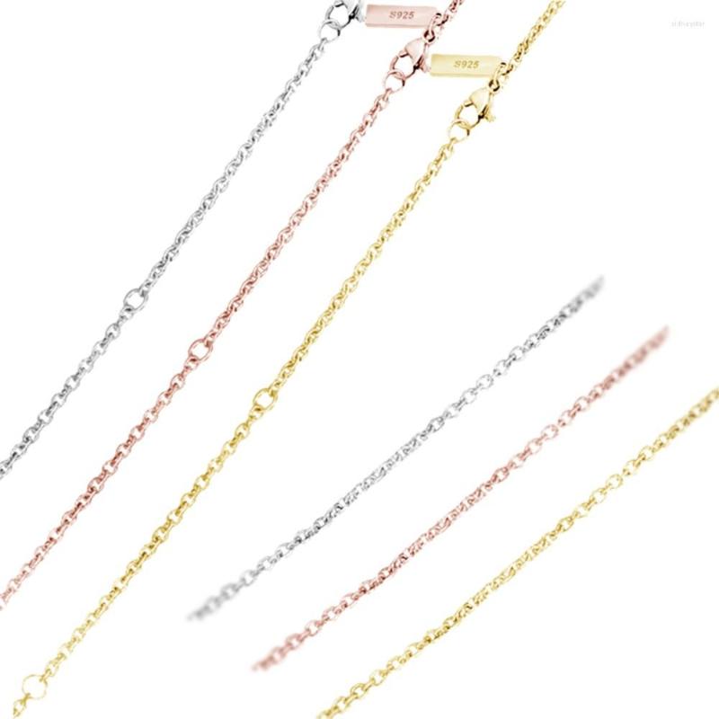 Chains Advanced Texture 925 Solid Silver Gold And Rose Plated Clssic Cable Chain Necklace Women Original Gift For Girl Friend
Chains Advanced Texture 925 Solid Silver Gold And Rose Plated Clssic Cable Chain Necklace Women Original Gift For Girl Friend