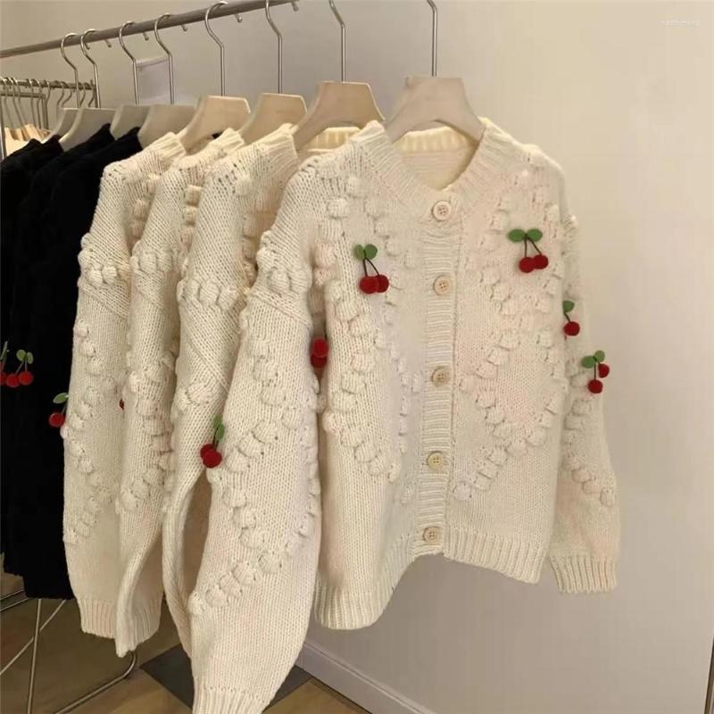 Women' Knits Floral Embroidery Hollow Out Chic Knit Jacket Cherry Beading Cardigans Korean Sweet 2023 Women Black Winter Handmade Sweater
Women' Knits Floral Embroidery Hollow Out Chic Knit Jacket Cherry Beading Cardigans Korean Sweet 2023 Women Black Winter Handmade Sweater
