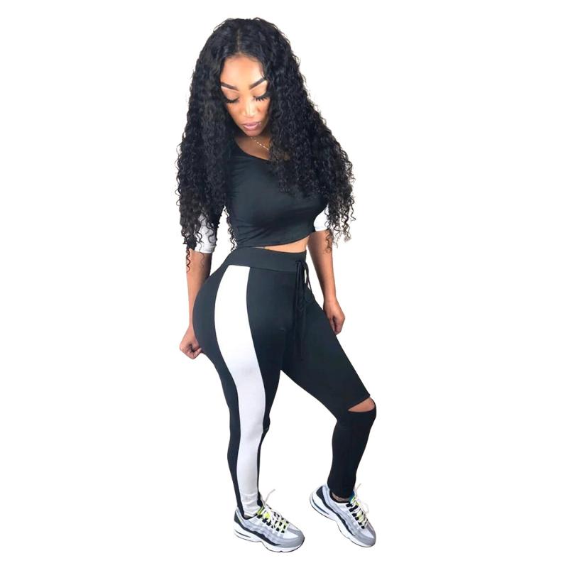 Women' Two Piece Pants Color Block Patchwork Tracksuit Casual Long Sleeve O Neck Crop Top With Pant Women Set Bodycon Suit Female Bandage, Black women set
Women' Two Piece Pants Color Block Patchwork Tracksuit Casual Long Sleeve O Neck Crop Top With Pant Women Set Bodycon Suit Female Bandage, Black women set