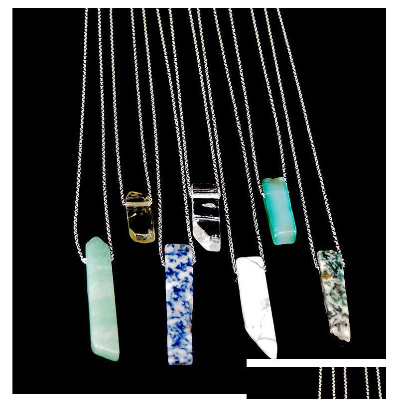 Pendant Necklaces Natural Stone Strip Bar Necklace Rose Red Blue Amethyst Crystal Green Aventurine Rec Stainless Steel For W Dhgarden Dh9Iw
Pendant Necklaces Natural Stone Strip Bar Necklace Rose Red Blue Amethyst Crystal Green Aventurine Rec Stainless Steel For W Dhgarden Dh9Iw