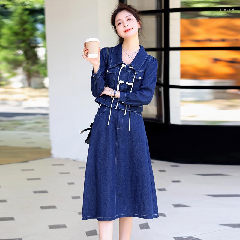Casual Dresses The Goods Web Long Cowboy Two-piece Lightly Cooked Wind Restoring Ancient Ways Female 2023 Autumn Wear Skirt Dress, Royal blue
Casual Dresses The Goods Web Long Cowboy Two-piece Lightly Cooked Wind Restoring Ancient Ways Female 2023 Autumn Wear Skirt Dress, Royal blue