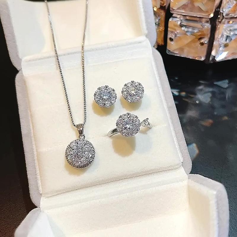 Necklace Earrings Set Fashion Women Jewelry Accessories Top Cubic Zircon Round Rings Pendant For, Picture shown
Necklace Earrings Set Fashion Women Jewelry Accessories Top Cubic Zircon Round Rings Pendant For, Picture shown