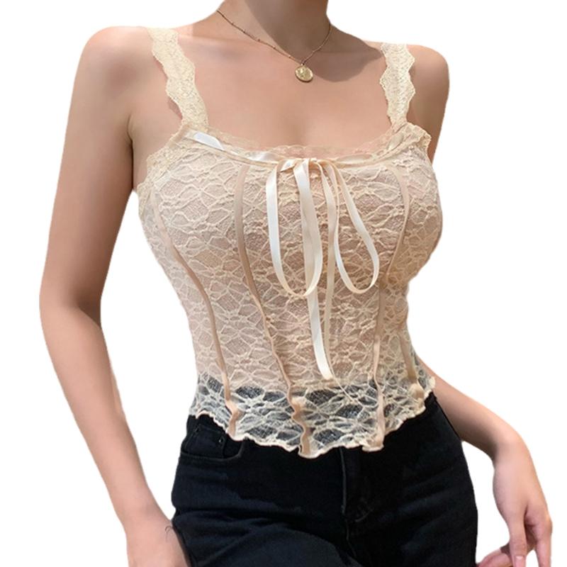 Women' Tanks & Camis Hollow Lace Tank Top Backless Mesh Camisole Vintage Vest Sexy Summer Short Up Cami Crop, Bk
Women' Tanks & Camis Hollow Lace Tank Top Backless Mesh Camisole Vintage Vest Sexy Summer Short Up Cami Crop, Bk