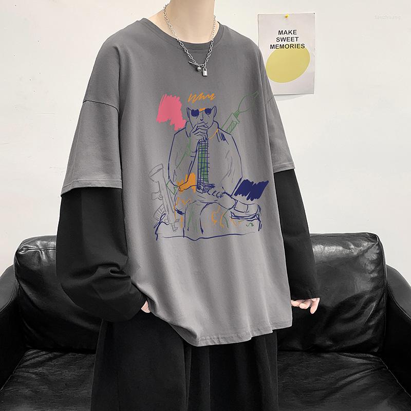 Men' T Shirts Oversized Long Sleeve T-Shirt For Man Fashion Fake Two Pieces Shirt Men Casual Printed O Neck Cotton Streetwear Top Tees, Cs7041 d-gray black
Men' T Shirts Oversized Long Sleeve T-Shirt For Man Fashion Fake Two Pieces Shirt Men Casual Printed O Neck Cotton Streetwear Top Tees, Cs7041 d-gray black