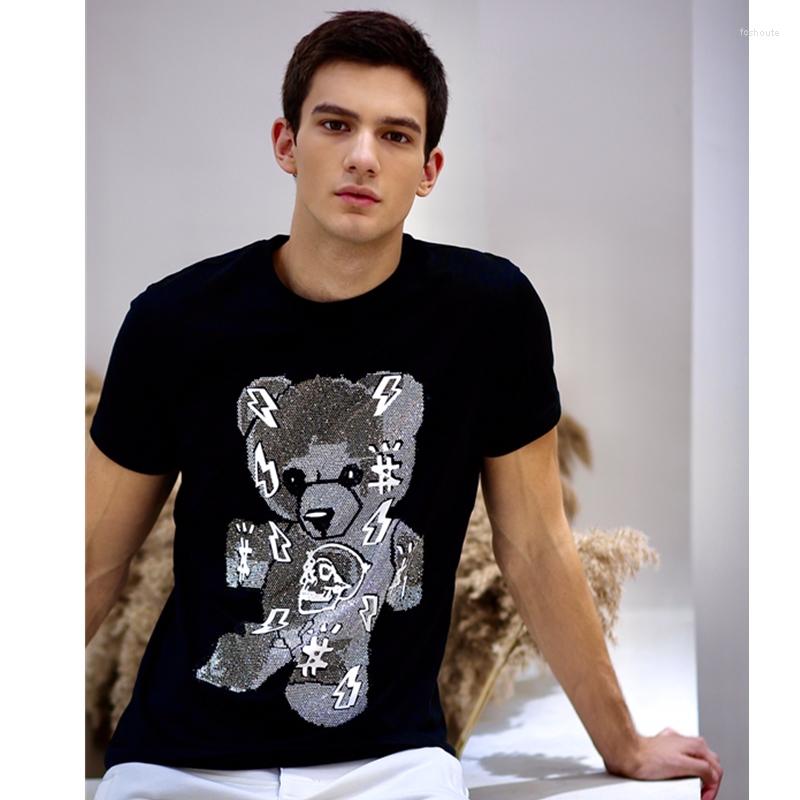 Men' T Shirts Alex Shirt Men Summer Casual Cotton Teddy Bear Rhinestones Crystal Shortsleeve Round Neck 2023 Streetwear Cartoon, Black
Men' T Shirts Alex Shirt Men Summer Casual Cotton Teddy Bear Rhinestones Crystal Shortsleeve Round Neck 2023 Streetwear Cartoon, Black