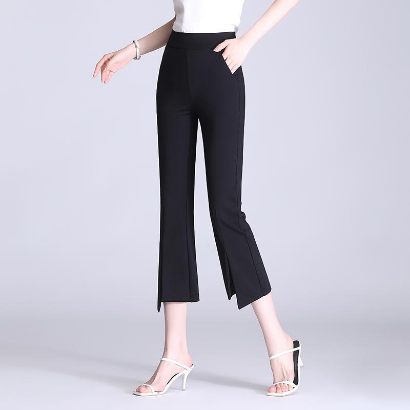 Women' Pants & Capris Black Flare High Waist Slim Female Trousers Split Suit Cut Lady Fashion Bell Bottom Leggings ElasticWomen, Pants length 76cm
Women' Pants & Capris Black Flare High Waist Slim Female Trousers Split Suit Cut Lady Fashion Bell Bottom Leggings ElasticWomen, Pants length 76cm